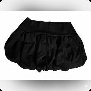 Good Luck Gem Black Ruched Mini Skirt Women’s Size Large Stretch Bodycon
